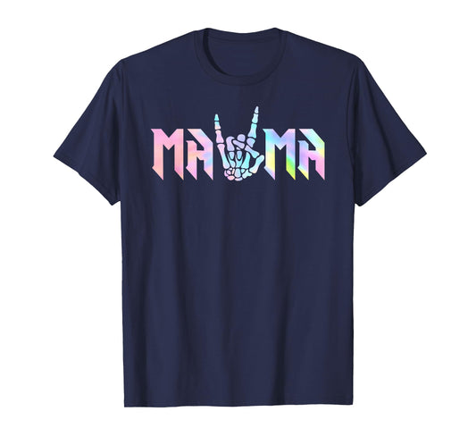 Mama of The Bad Two The Bone Birthday Matching Tie Dye T-Shirt