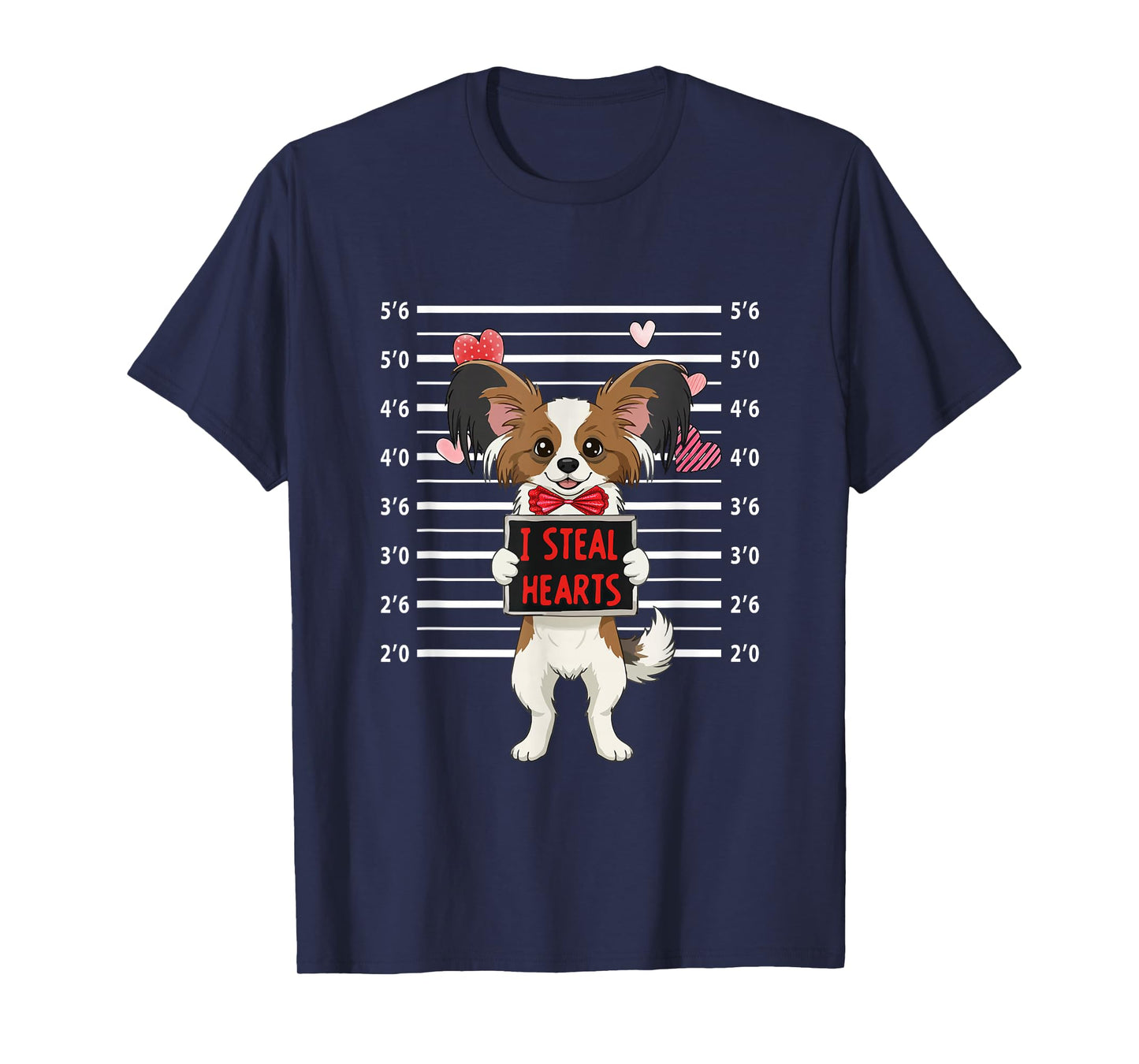 I Steal Cute Hearts Valentine's Day Papillon Lover Owner T-Shirt