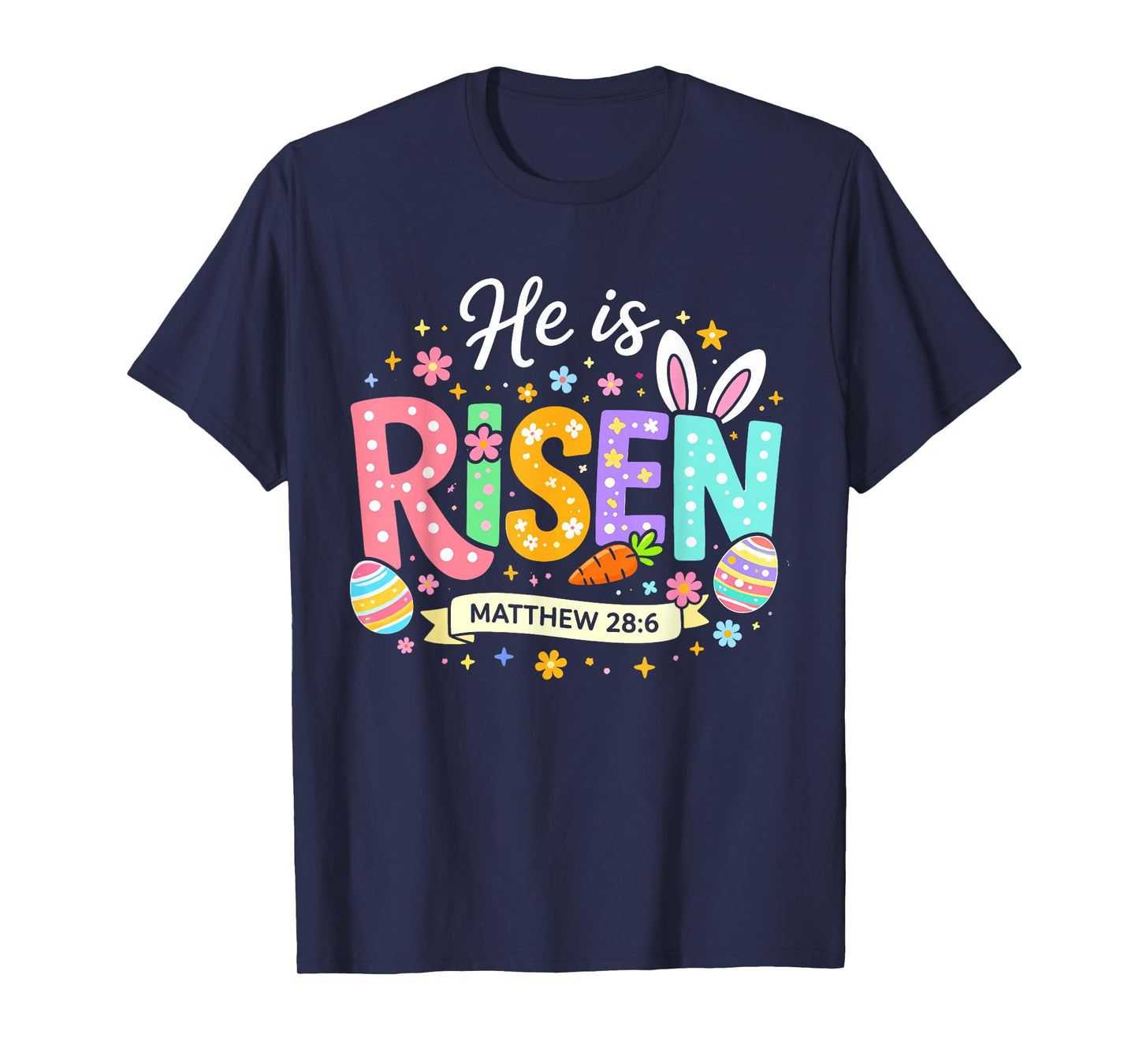 Women Easter He is Risen Jesus Religious Christian Women Kid T-Shirt