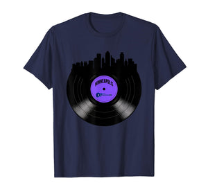 Minneapolis Skyline Retro Music Collector Men's Women's T-Shirt
