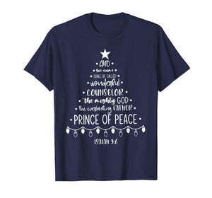 Jesus Christian Xmas Tree Lights Holiday Merry Christmas T-Shirt