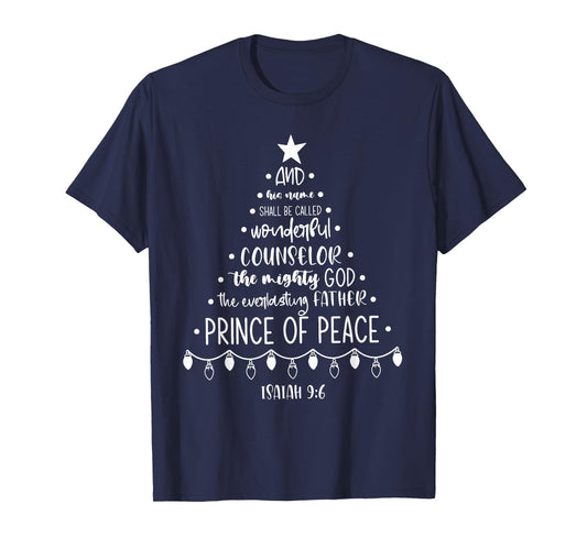 Jesus Christian Xmas Tree Lights Holiday Merry Christmas T-Shirt