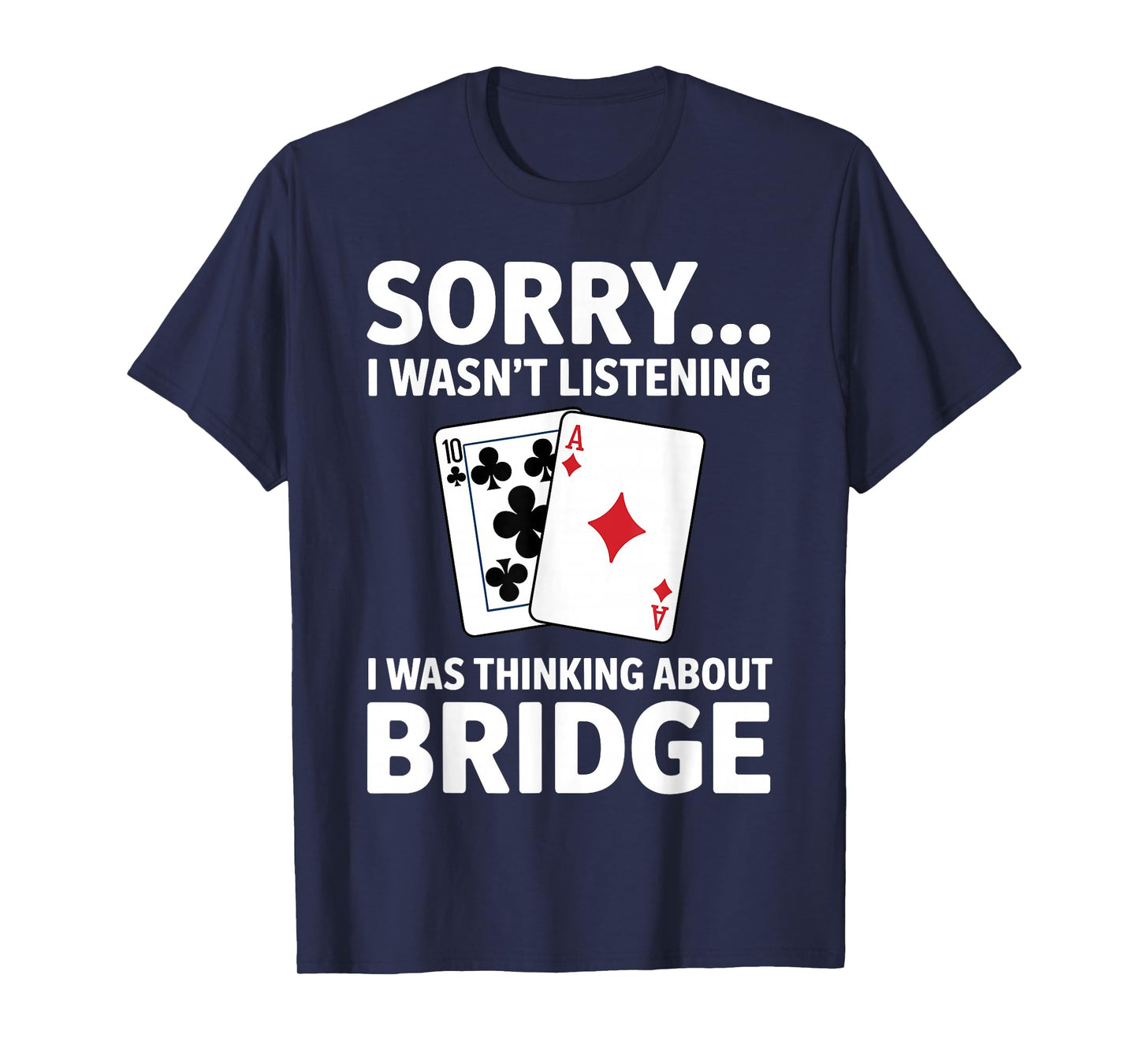 Cool Bridge Player Art for Men Women Card Game Player Bridge T-Shirt
