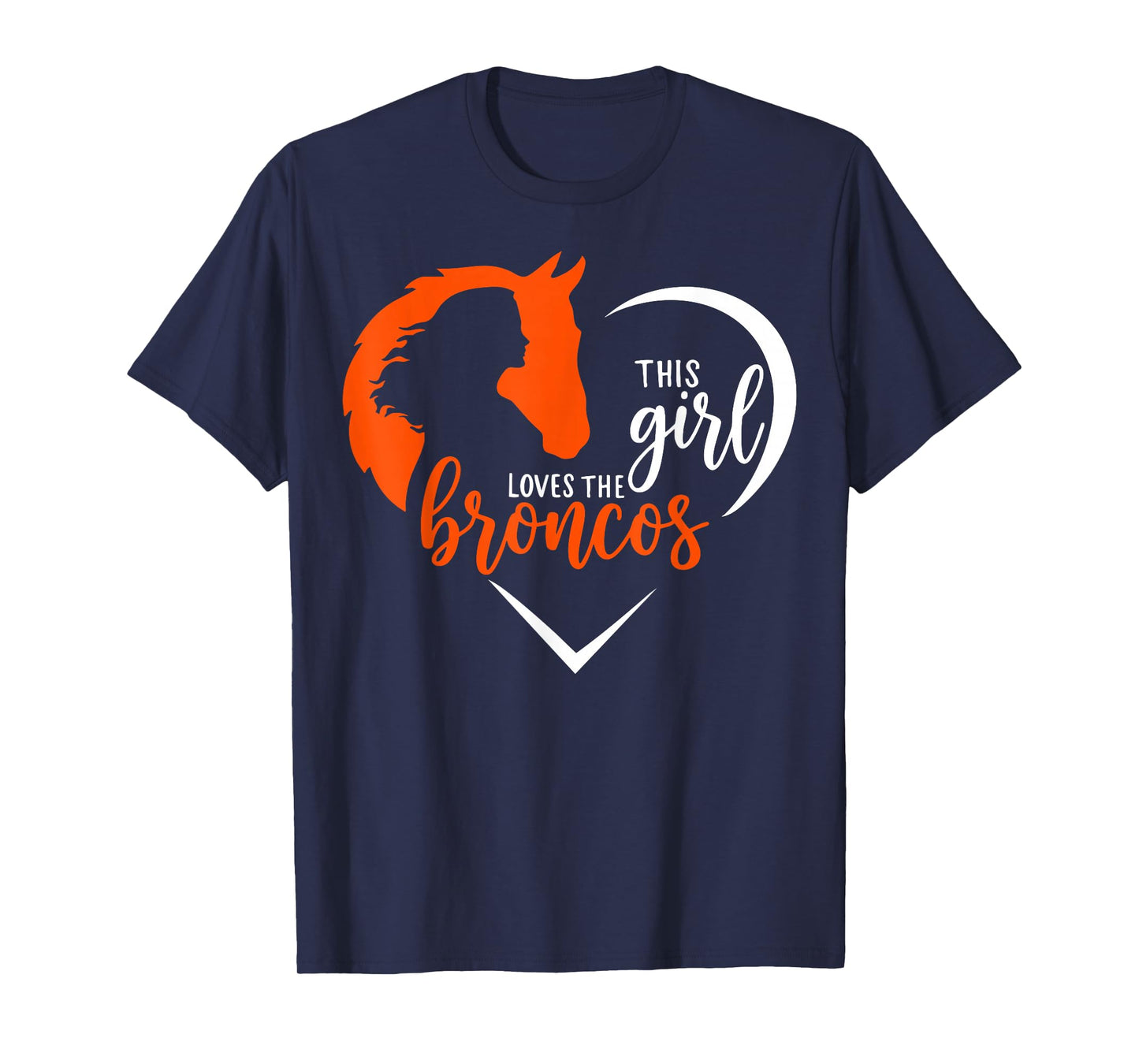 This Girl Loves Broncos Cute Quote Gift for Men Women Kid T-Shirt