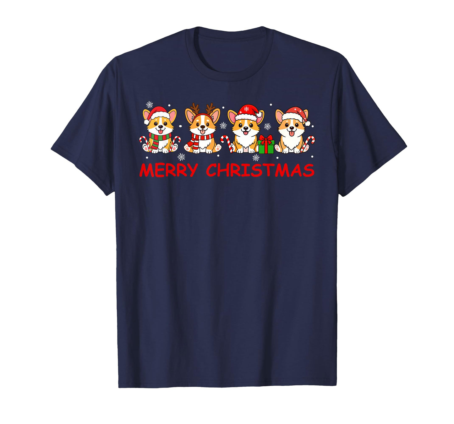 Merry Christmas Funny Corgi Xmas Cute Dogs Lovers T-Shirt