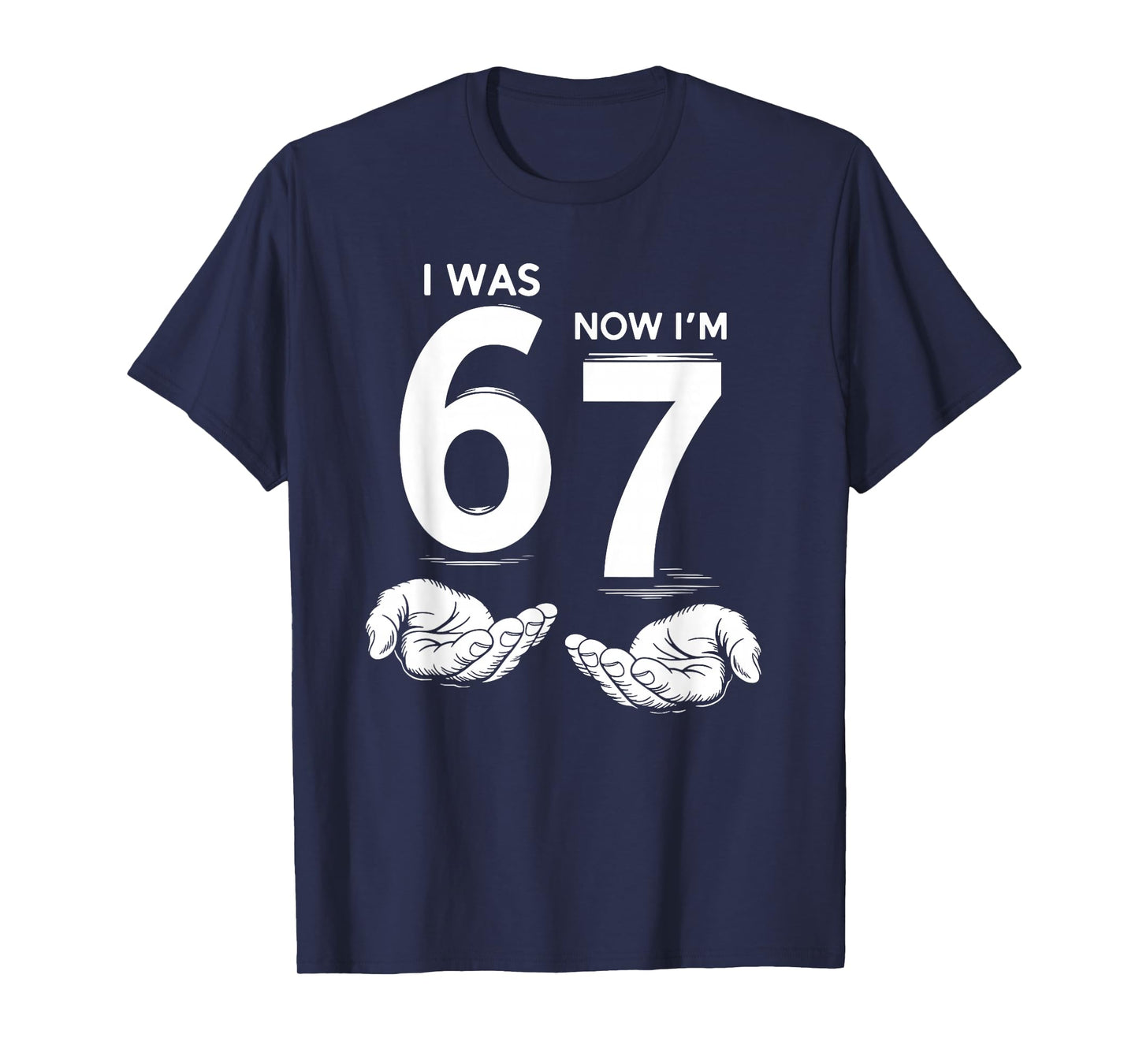 7 Year Old Birthday I was 6 Now I'm 7 67 Meme Six Seven Kids T-Shirt
