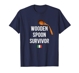 Wooden Spoon Survivor Funny Italian Humor T-Shirt