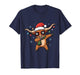 Dabbing Longhorn Christmas Funny Holiday Design T-Shirt