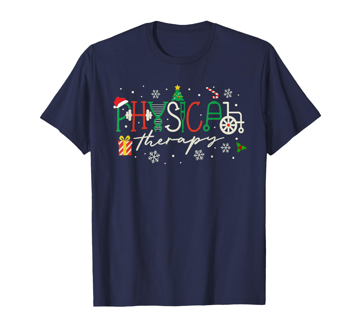 Christmas Physical Therapy Xmas Pediatric PT PTA DPT T-Shirt