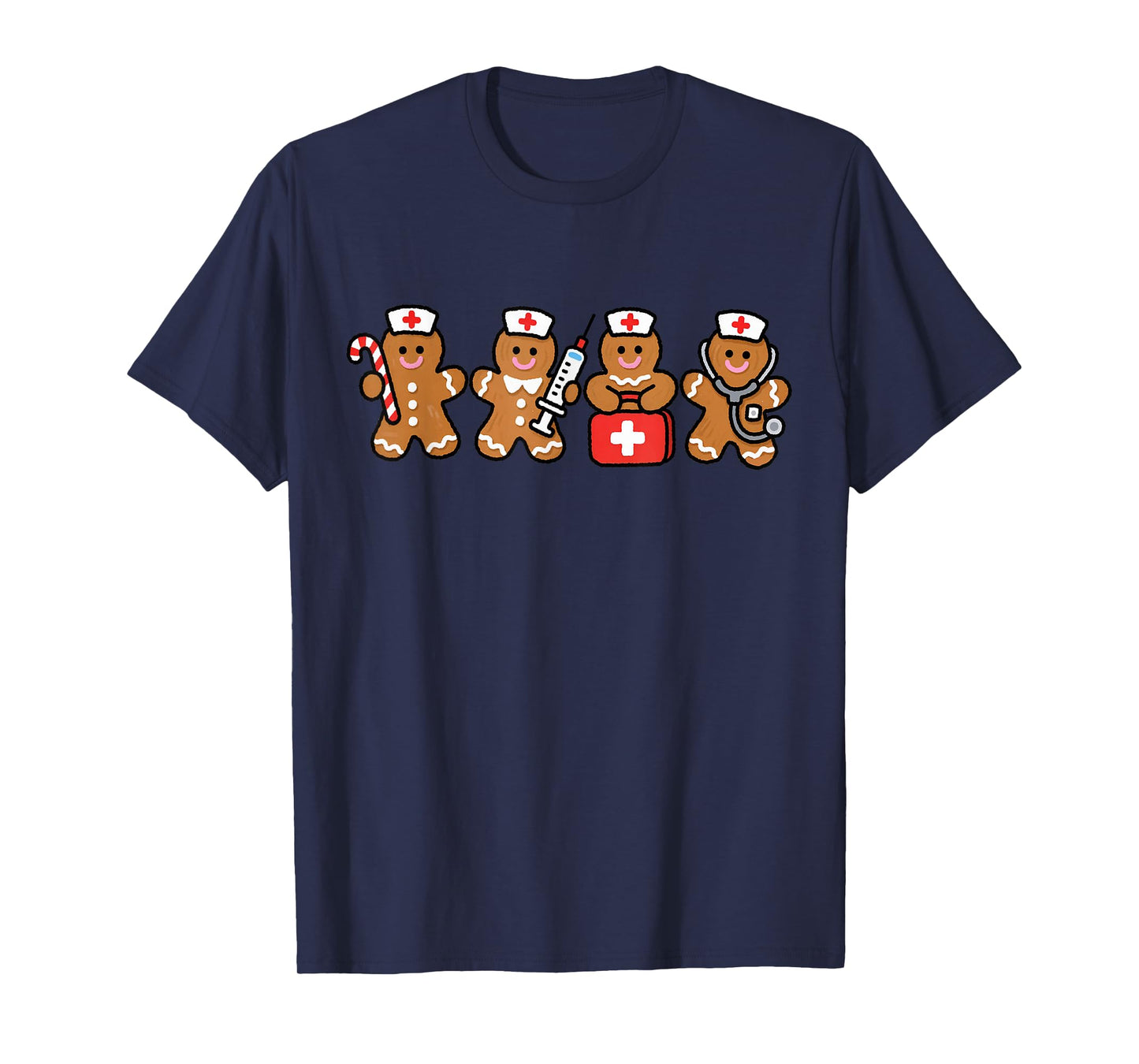 Christmas Gingerbread Nurse RN LPN ER Nursing Xmas Holiday T-Shirt