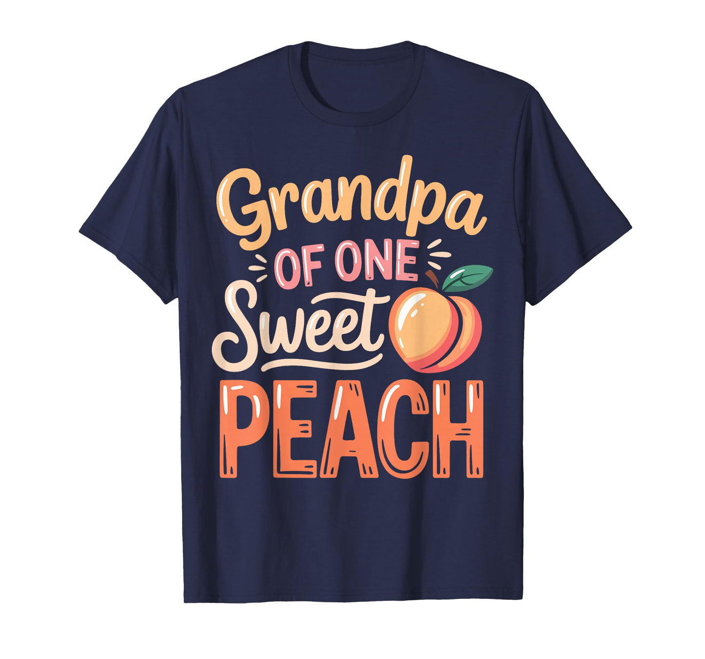 Grandpa of One Sweet Peach Family Matching T-Shirt
