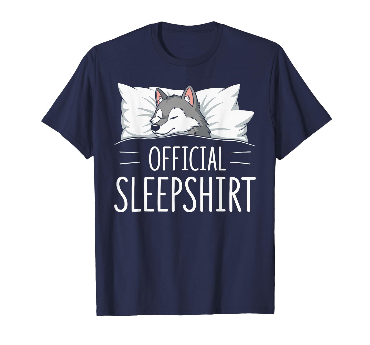 Official Sleepshirt Sleeping Wolf Lovers Pajama T-Shirt