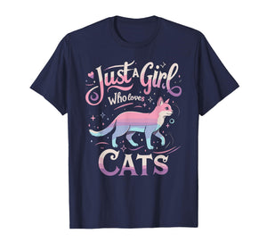 Just a Girl Who Loves Cats Men Women T-Shirt T-Shirt