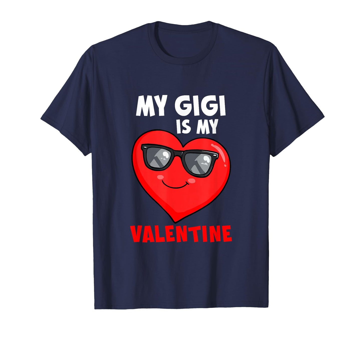 My Gigi is My Valentine Heart Sunglasses Boys Proud Family T-Shirt
