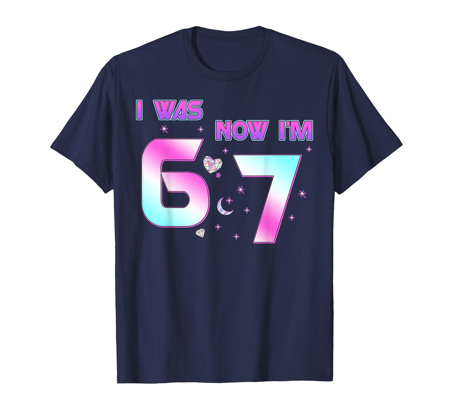 7th Birthday Girl I was 6 Now Im 7 Year Old Kpop Kids Family T-Shirt
