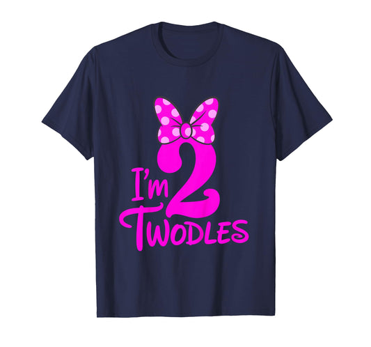 I’m Twodles 2nd Birthday Girl Pink Design T-Shirt