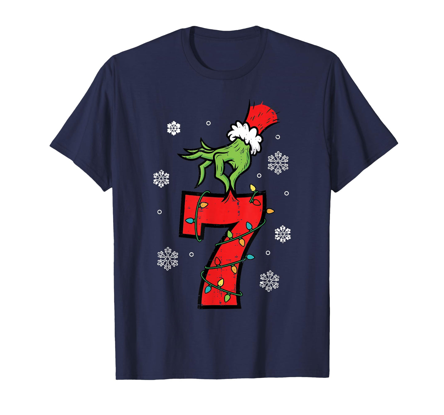 Number 7 Matching 67 Meme 6 7 Christmas Boys Youth Kids T-Shirt