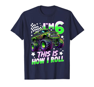 Kids 6 Year Old Monster Truck 6th Birthday Party Boy Bday T-Shirt