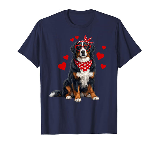 Bernese Mountain Valentines Day Dog Lover Heart T-Shirt