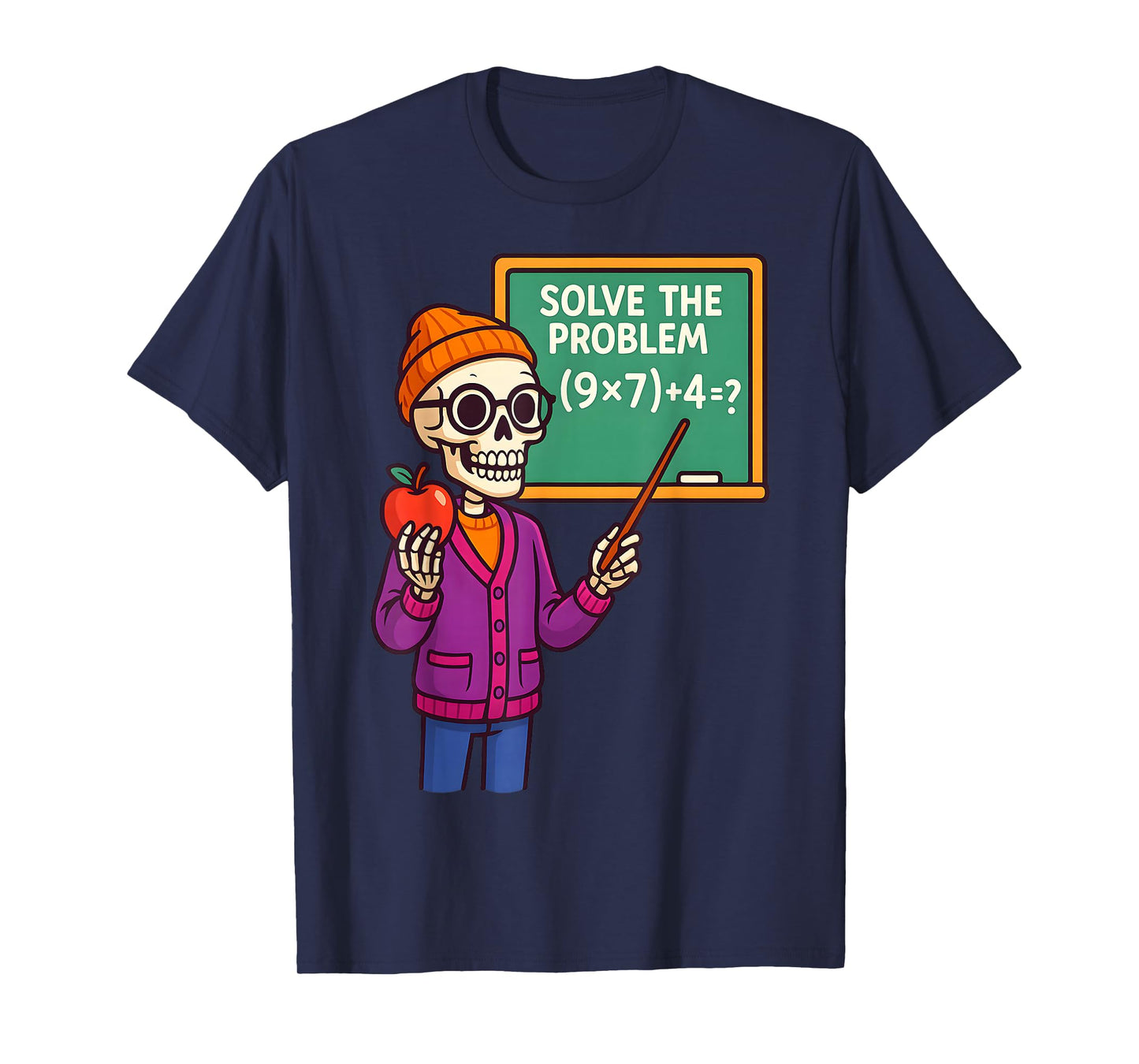 Halloween Skeleton Six Seven 67 Meme PEMDAS Teacher T-Shirt
