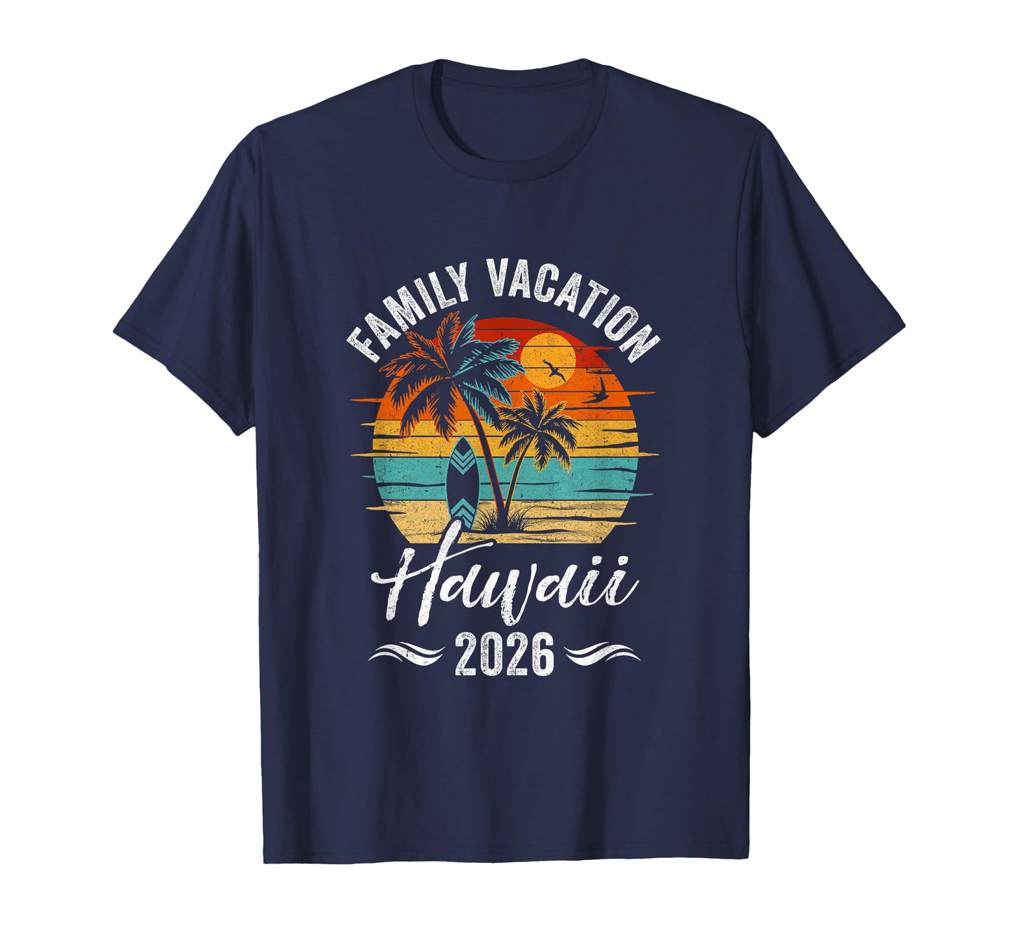 Family Vacation 2026 Vintage Hawaii Summer Matching Trip T-Shirt