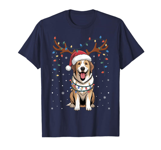 Christmas Great Pyrenees Dog Santa Reindeer Xmas Pet Dogs T-Shirt