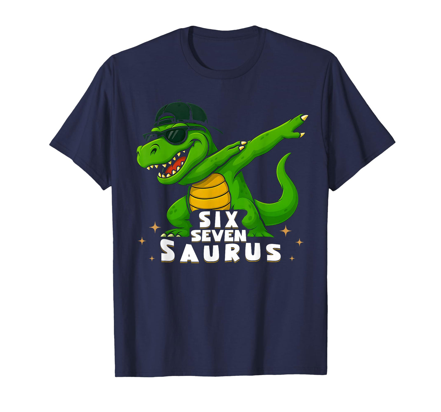 Funny 67 T Rex Dinosaur Six Seven Numbers Boys Kids Dabbing T-Shirt