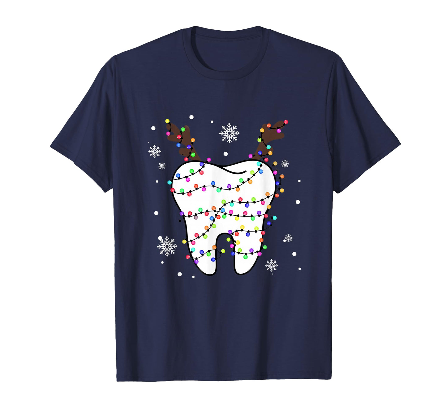 Funny Dental Christmas Teeth Costume Dentist Santa Hat T-Shirt