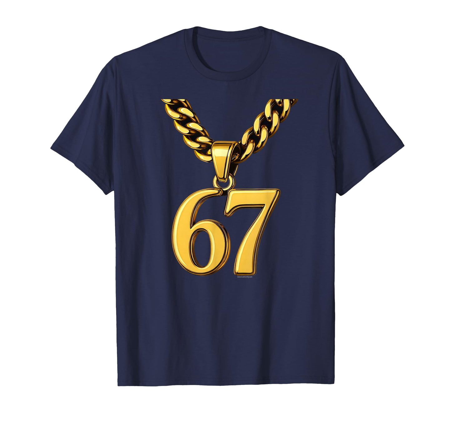 Funny Cool 67 Meme Numbers Medallion Six Seven Boys Men Teen T-Shirt