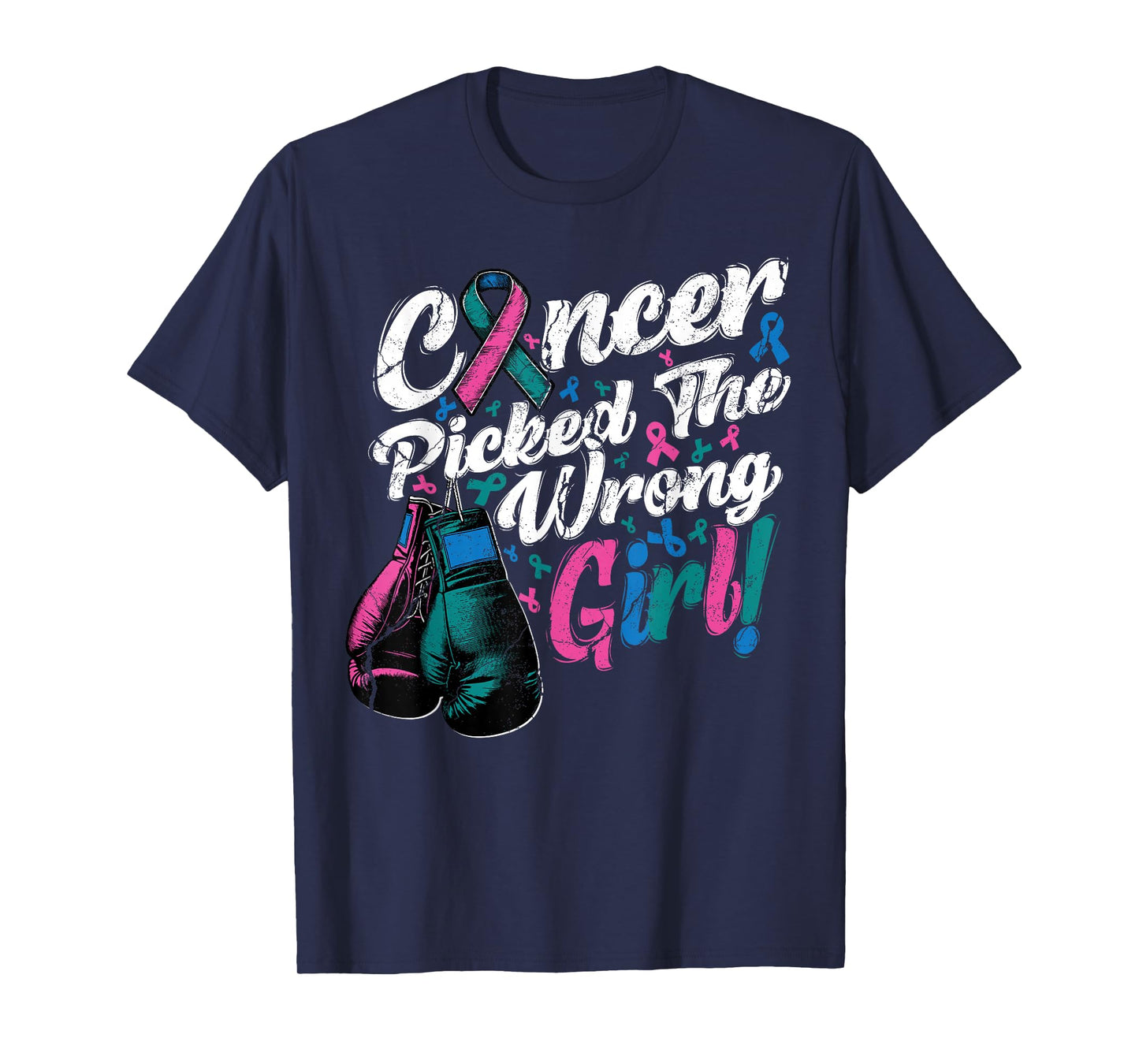 Thyroid Cancer Picked The Wrong Girl Awareness Support Squad T-Shirt