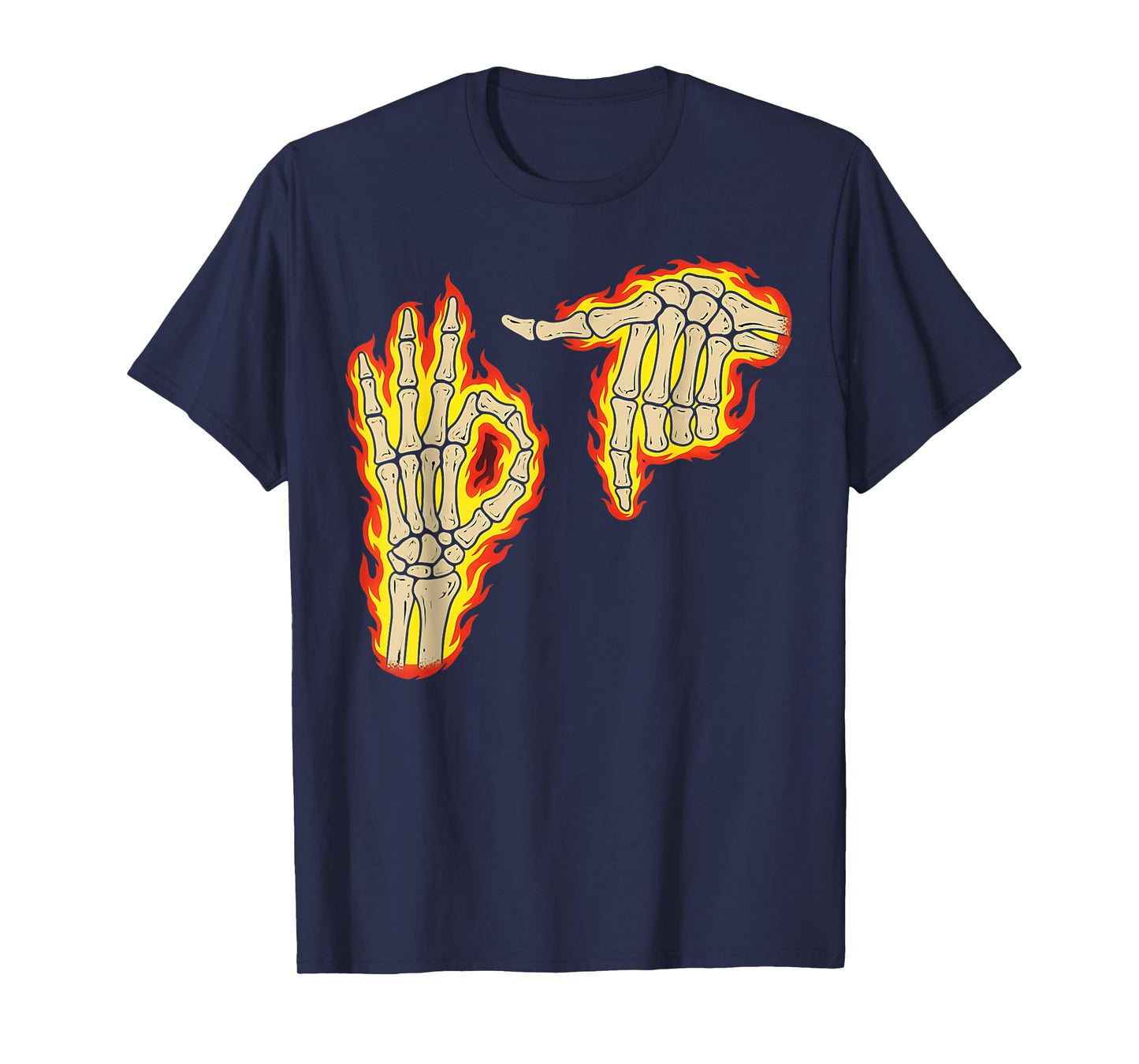 67 Six Seven Meme Skeleton Fire Vintage Rock Party T-Shirt