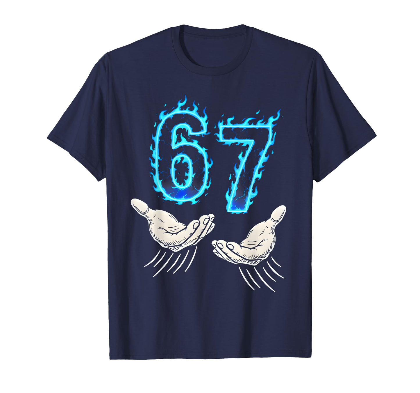 Six Seven 6 7 Meme Hand 67 T-Shirt