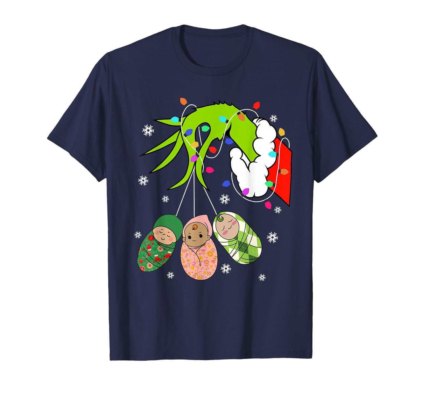 Labor and Delivery Nurse Merry Christmas Xmas Lights Holiday T-Shirt