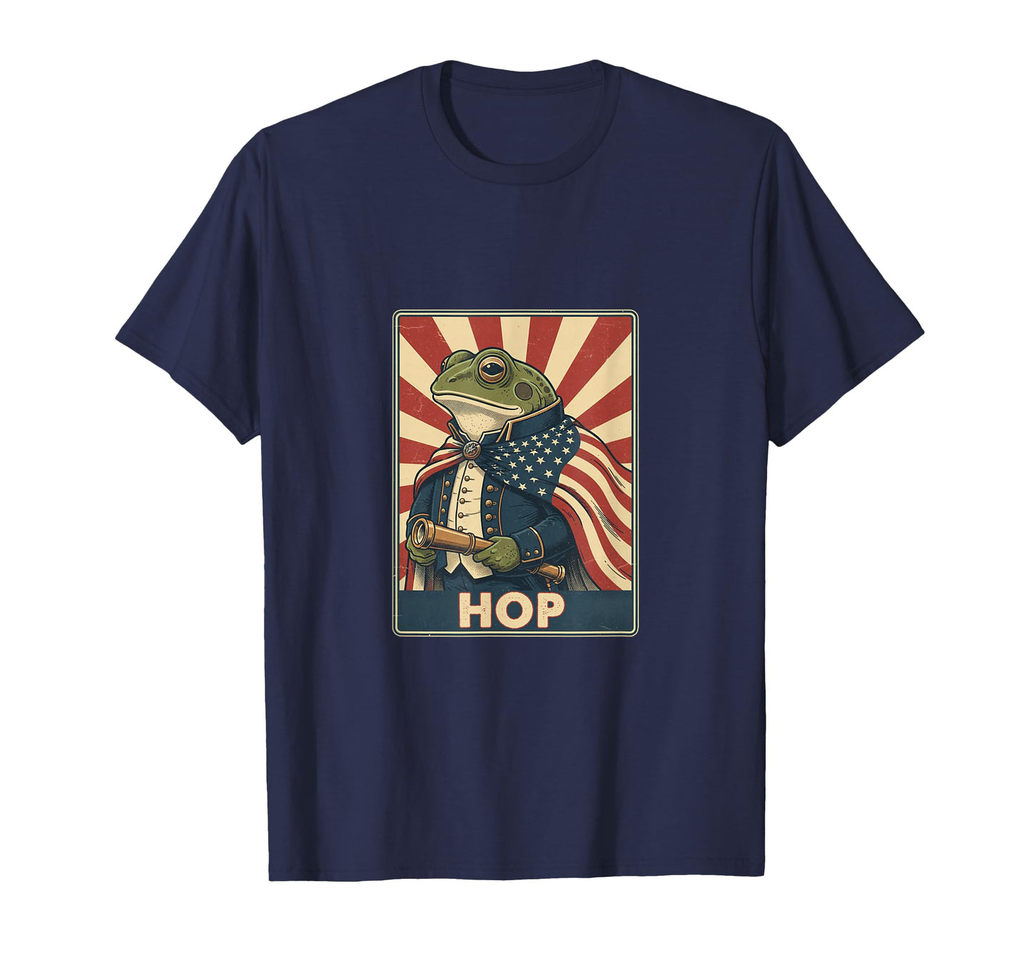 Portland Frog Hop America US Flag Vintage American Retro T-Shirt