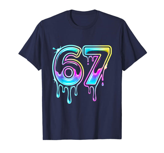 Six Seven Ice Cream Drip Cool Meme 67 Funny 6 7 Boys Youth T-Shirt