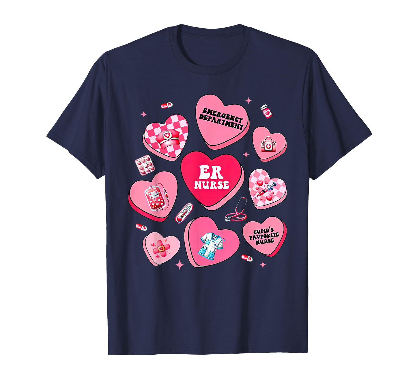 Emergency Department Candy Heart Valentine ER Emergency Room T-Shirt