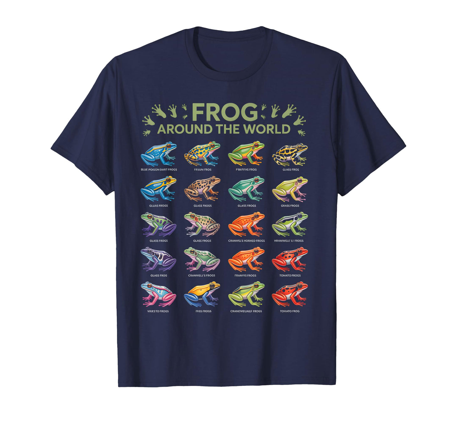 Frogs Around The World Educational Types of Frogs T-Shirt