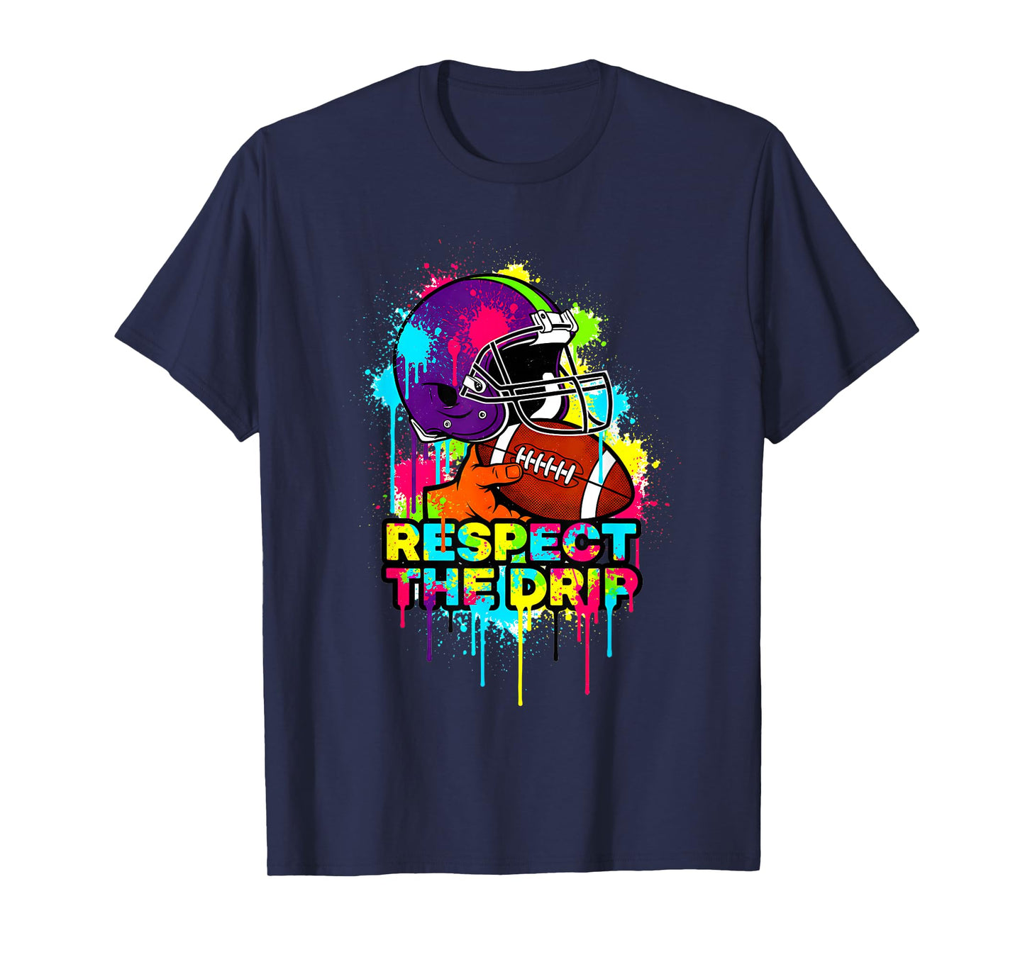Football Drip Boys Football Ice Cream Respect Drip T-Shirt