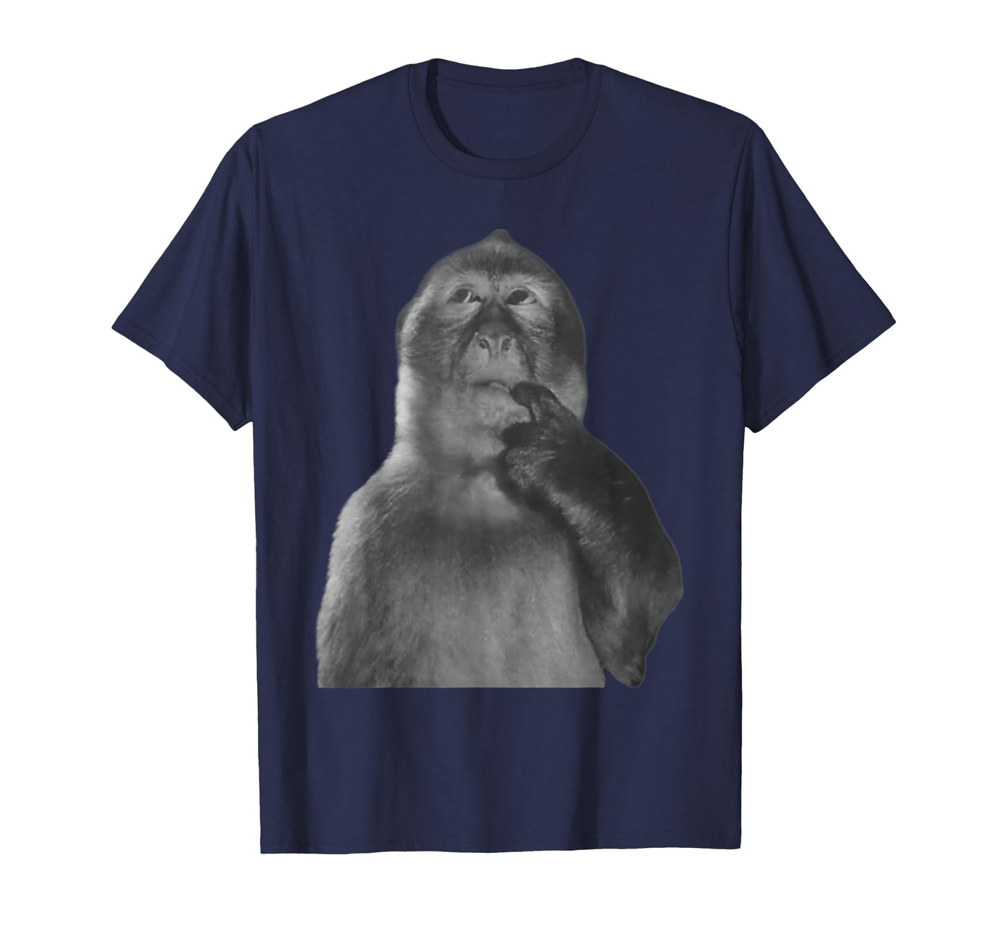 Funny Thinking Monkey Meme Curious Ape Brainrot T-Shirt