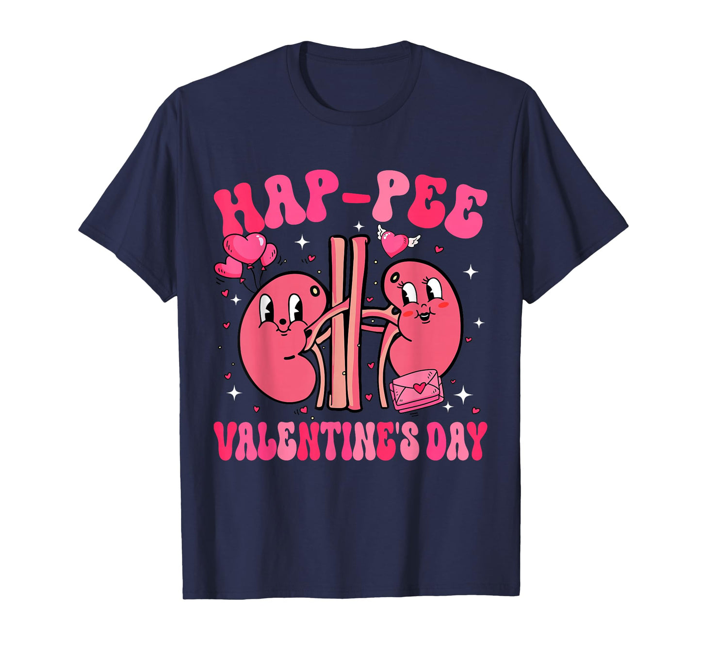 Retro Valentine Hap-Pee Kidney Urology Nurse Valentine's Day T-Shirt