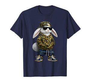Funny Rabbit Hip Hop Bunny Camo Easter Men Boy Toddler Kid T-Shirt