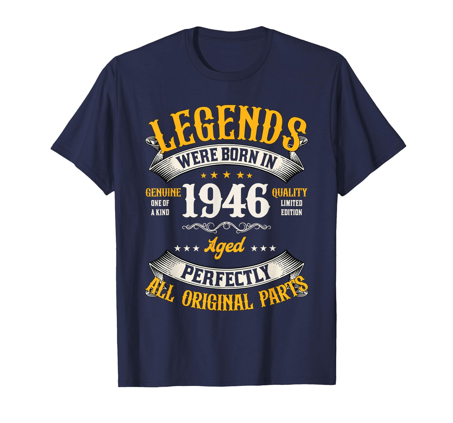 Vintage 80 Birthday Shirt for Men Legends were Born in 1946 T-Shirt