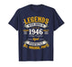 Vintage 80 Birthday Shirt for Men Legends were Born in 1946 T-Shirt
