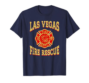 Retro Las Vegas Fire Department Flag Nevada Firefighter T-Shirt