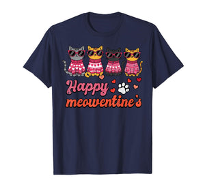 Valentines Day Cats Happy Meowentines Kitten Women Girls Kid T-Shirt
