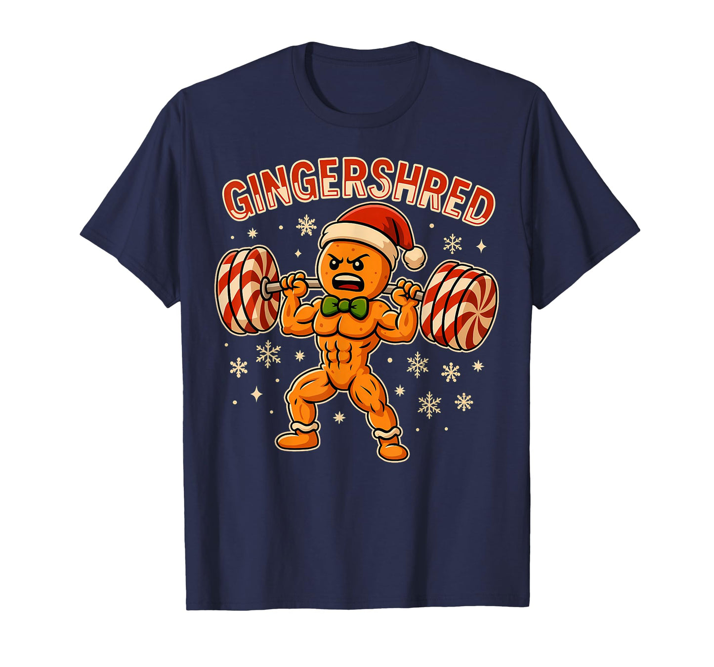 Christmas Gym Gingerbread Gingershred Xmas Workout Men Women T-Shirt
