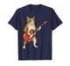 Guitar Cat Rock Music Funny Animal Lover Men Women Kids T-Shirt