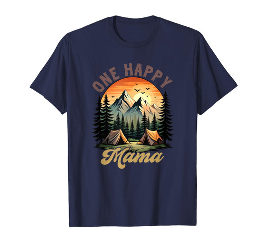 One Happy Mama Camper 1St Birthday Camping Bear T-Shirt