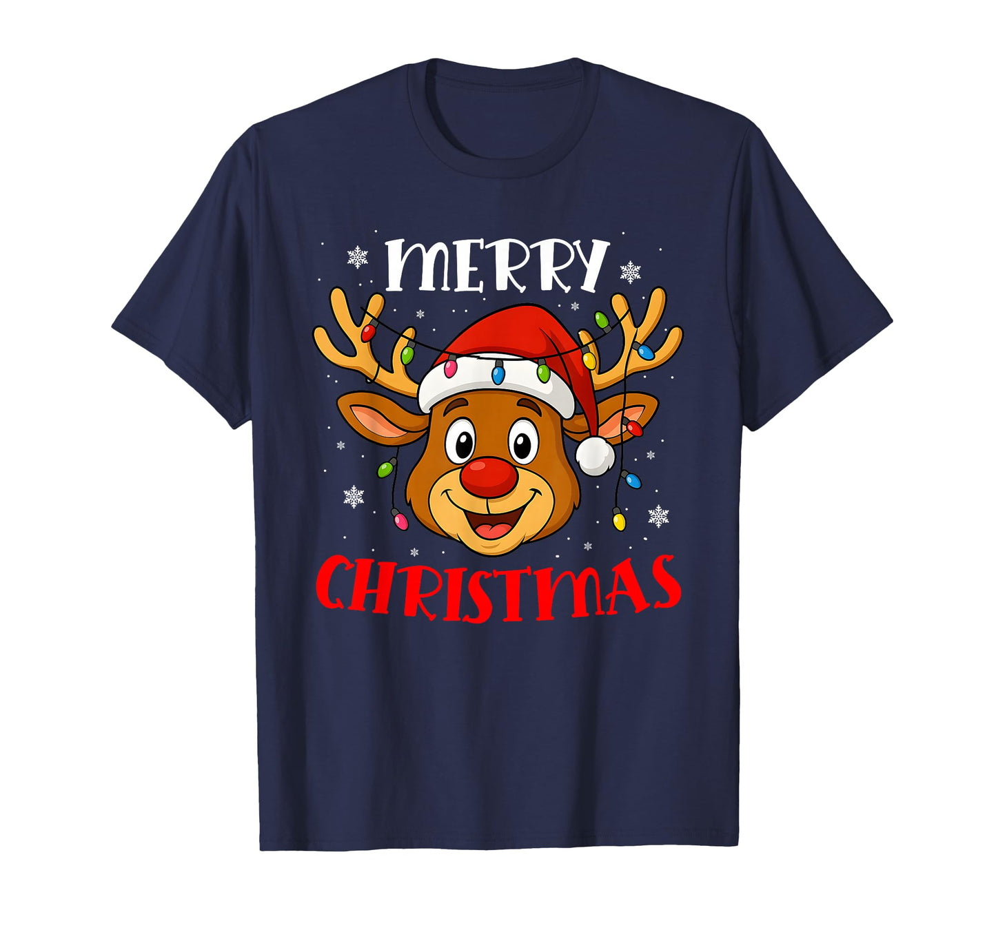 Merry Christmas Reindeer Xmas Family Men Women T-Shirt