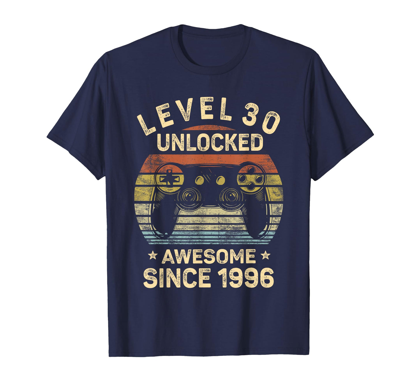 Level 30 Unlocked Awesome Since 1996 30th Birthday Gaming T-Shirt